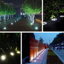 2 PCS 16 LEDs Solar Powered Buried Light Under Ground Lamp IP65 Waterproof Outdoor Garden Street Light (White Light)
