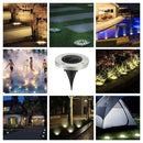 2 PCS 16 LEDs Solar Powered Buried Light Under Ground Lamp IP65 Waterproof Outdoor Garden Street Light (White Light)