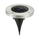 2 PCS 16 LEDs Solar Powered Buried Light Under Ground Lamp IP65 Waterproof Outdoor Garden Street Light (White Light)