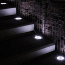 2 PCS 16 LEDs Solar Powered Buried Light Under Ground Lamp IP65 Waterproof Outdoor Garden Street Light (White Light)