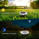 2 PCS 16 LEDs Solar Powered Buried Light Under Ground Lamp IP65 Waterproof Outdoor Garden Street Light (White Light)