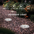 2 PCS 16 LEDs Solar Powered Buried Light Under Ground Lamp IP65 Waterproof Outdoor Garden Street Light (White Light)