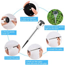 10 PCS Solar Energy Outdoor Lawn Lamp Stainless Steel IP65 Waterproof LED Decorative Garden Light (White Light)