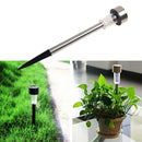 10 PCS Solar Energy Outdoor Lawn Lamp Stainless Steel IP65 Waterproof LED Decorative Garden Light (White Light)