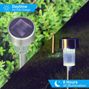 10 PCS Solar Energy Outdoor Lawn Lamp Stainless Steel IP65 Waterproof LED Decorative Garden Light (White Light)