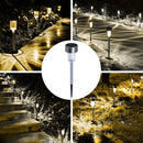 10 PCS Solar Energy Outdoor Lawn Lamp Stainless Steel IP65 Waterproof LED Decorative Garden Light (Warm White)