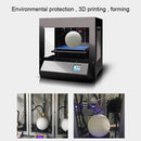 8cm Touch Control 3D Print Moon Lamp, USB Charging White + Yellow Light Color Changing LED Energy-saving Night Light with Wooden Holder Base