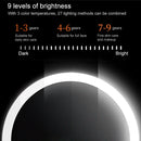 Smart LED Desktop Makeup Mirror with Fill Light, Three Light Colors (Black)