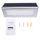 HBT-1606 3.2W Radar Sensor Solar Motion Light, 800 LM 48 LEDs SMD 2835 Sensor Triangle Energy Saving Wall Light with Solar Panel and Hidden Switch for Garden / Courtyard / Outdoor Camping(Silver)