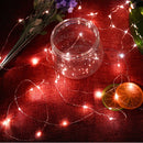 2m Silver Color Copper Wire String Light Festival Lamp / Decoration Light Strip, 20 LEDs SMD 0603 IP65 Waterproof CR2032 Button Batteries(Red Light)