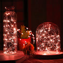 2m Silver Color Copper Wire String Light Festival Lamp / Decoration Light Strip, 20 LEDs SMD 0603 IP65 Waterproof CR2032 Button Batteries(Red Light)