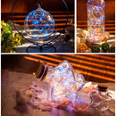 2m Silver Color Copper Wire String Light Festival Lamp / Decoration Light Strip, 20 LEDs SMD 0603 IP65 Waterproof CR2032 Button Batteries(White Light)