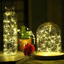2m Silver Color Copper Wire String Light Festival Lamp / Decoration Light Strip, 20 LEDs SMD 0603 IP65 Waterproof CR2032 Button Batteries(Warm White)