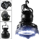 2 in 1 2.5W White Light LED Camping Tent Fan Light , 18 LEDs Creative Outdoor Portable Flashlight With Hang, DC 5V