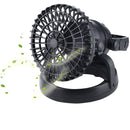 2 in 1 2.5W White Light LED Camping Tent Fan Light , 18 LEDs Creative Outdoor Portable Flashlight With Hang, DC 5V