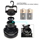 2 in 1 2.5W White Light LED Camping Tent Fan Light , 18 LEDs Creative Outdoor Portable Flashlight With Hang, DC 5V