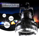2 in 1 2.5W White Light LED Camping Tent Fan Light , 18 LEDs Creative Outdoor Portable Flashlight With Hang, DC 5V
