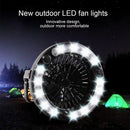 2 in 1 2.5W White Light LED Camping Tent Fan Light , 18 LEDs Creative Outdoor Portable Flashlight With Hang, DC 5V
