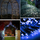 17m IP44 Waterproof Solar Panel Fairy Lamp, 100 LEDs Holiday Decorative Light(Blue Light)