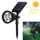 4 LEDs Solar Powered Lawn Spotlight IP65 Waterproof Outdoor Garden Landscape Lamp(White Light)