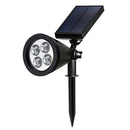 4 LEDs Solar Powered Lawn Spotlight IP65 Waterproof Outdoor Garden Landscape Lamp(White Light)