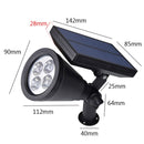 4 LEDs Solar Powered Lawn Spotlight IP65 Waterproof Outdoor Garden Landscape Lamp(White Light)