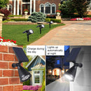 4 LEDs Solar Powered Lawn Spotlight IP65 Waterproof Outdoor Garden Landscape Lamp(White Light)