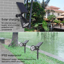 4 LEDs Solar Powered Lawn Spotlight IP65 Waterproof Outdoor Garden Landscape Lamp(White Light)