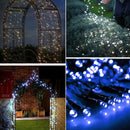 10m Festival Fairy String Lights, Solar Panel 100 LED with 1.9m Extended Cable(Blue Light)