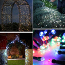 10m Festival Fairy String Lights, Solar Panel 100 LED with 1.9m Extended Cable(Colorful Light)