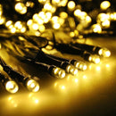 10m Festival Fairy String Lights, Solar Panel 100 LED with 1.9m Extended Cable(Warm White)