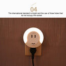 CH003 5V 3.1A LED Night Light, with Light Sensor and Dual USB Charge Port for Bedroom Home Illumination, US Plug