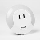CH003 5V 3.1A LED Night Light, with Light Sensor and Dual USB Charge Port for Bedroom Home Illumination, US Plug