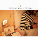 CH003 5V 3.1A LED Night Light, with Light Sensor and Dual USB Charge Port for Bedroom Home Illumination, US Plug