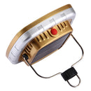 3W Rechargeable White Light Camping Light , 270 LM Solar Panel Outdoor Emergency Light with Handle, DC 5V(Gold)