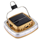 3W Rechargeable White Light Camping Light , 270 LM Solar Panel Outdoor Emergency Light with Handle, DC 5V(Gold)