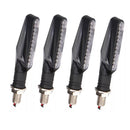 4 PCS DC 12V Motorcycle 12-LED Turn Signal Indicators Blinker Light, (Yellow Light)
