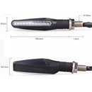 4 PCS DC 12V Motorcycle 12-LED Turn Signal Indicators Blinker Light, (Yellow Light)
