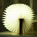Foldable Pages RGB + Warm White Light Book Shape LED Light , Creative Portable USB Charging Big Size Night Light(Blue)