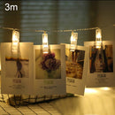 3m Photo Clip LED Fairy String Light, 30 LEDs 3 x AA Batteries Box Chains Lamp Decorative Light for Home Hanging Pictures, DIY Party, Wedding, Christmas Decoration