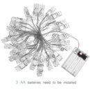 3m Photo Clip LED Fairy String Light, 30 LEDs 3 x AA Batteries Box Chains Lamp Decorative Light for Home Hanging Pictures, DIY Party, Wedding, Christmas Decoration