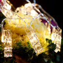 3m Photo Clip LED Fairy String Light, 30 LEDs 3 x AA Batteries Box Chains Lamp Decorative Light for Home Hanging Pictures, DIY Party, Wedding, Christmas Decoration