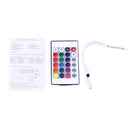 Mini RGB LED Controller with 24 Keys Remote Control, DC 5-24V(White)