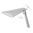 2.5W Ultra-thin LED Table Lamp , 28 LEDs 200 LM USB Rechargeable Eye-care Desk Lamp Touch Led Reading Lamp with LED Charging Indicator Light, DC 5V(Silver)