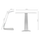 2.5W Ultra-thin LED Table Lamp , 28 LEDs 200 LM USB Rechargeable Eye-care Desk Lamp Touch Led Reading Lamp with LED Charging Indicator Light, DC 5V(Silver)