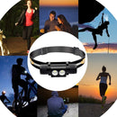 D25 10W 2 x XML-2 IPX6 Waterproof Headband Light, 2400 LM USB Charging Adjustable Outdoor LED Headlight