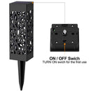 Outdoor Hollowing Out Solar Energy Garden Lawn Lamp(White Light)