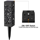 Outdoor Hollowing Out Solar Energy Garden Lawn Lamp(Warm White)