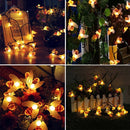 6.5m 30 LEDs Bee Solar Powered Warm White Outdoor Garden Decorative String Light Fairy Lamp with 100mA / 1.2V Solar Panel