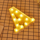 Alphabet A English Letter Shape Decorative Light, Dry Battery Powered Warm White Standing Hanging LED Holiday Light